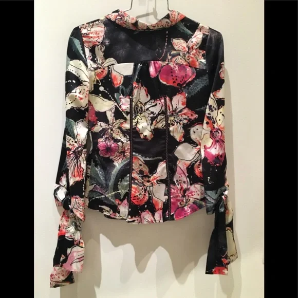 Just Cavalli Floral Silk Blouse - Picture 6 of 10